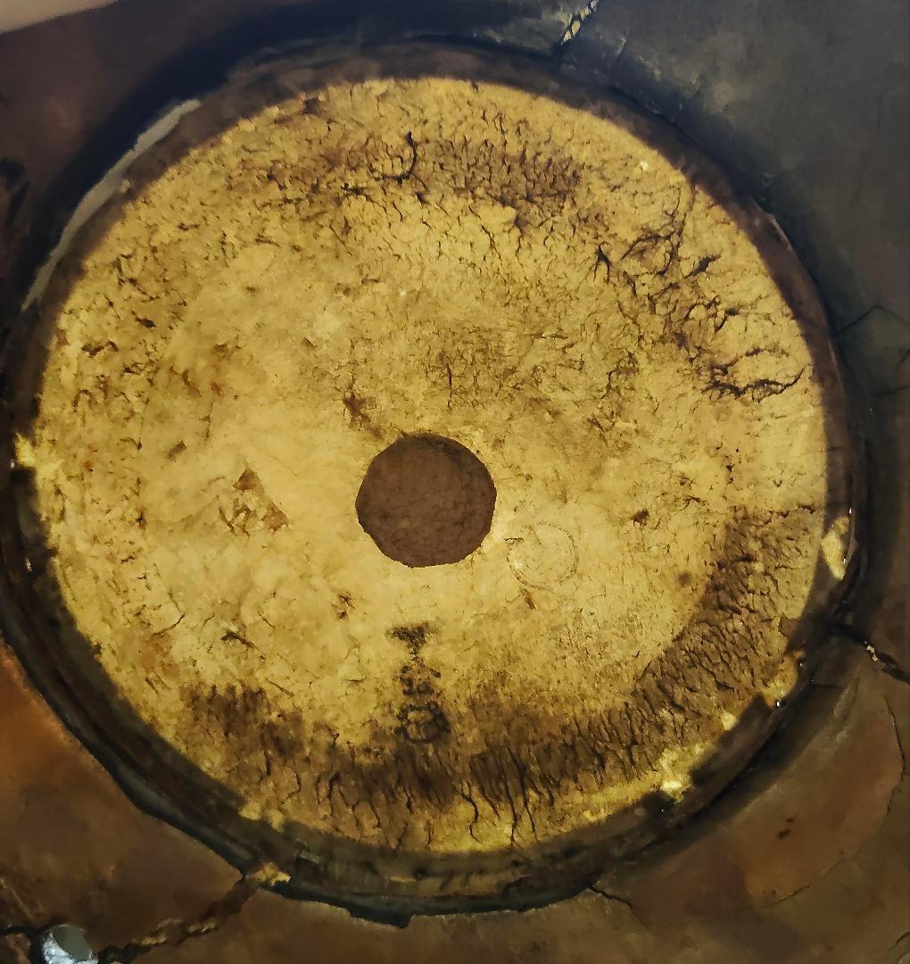 花丸紋小鼓の胴と皮２枚