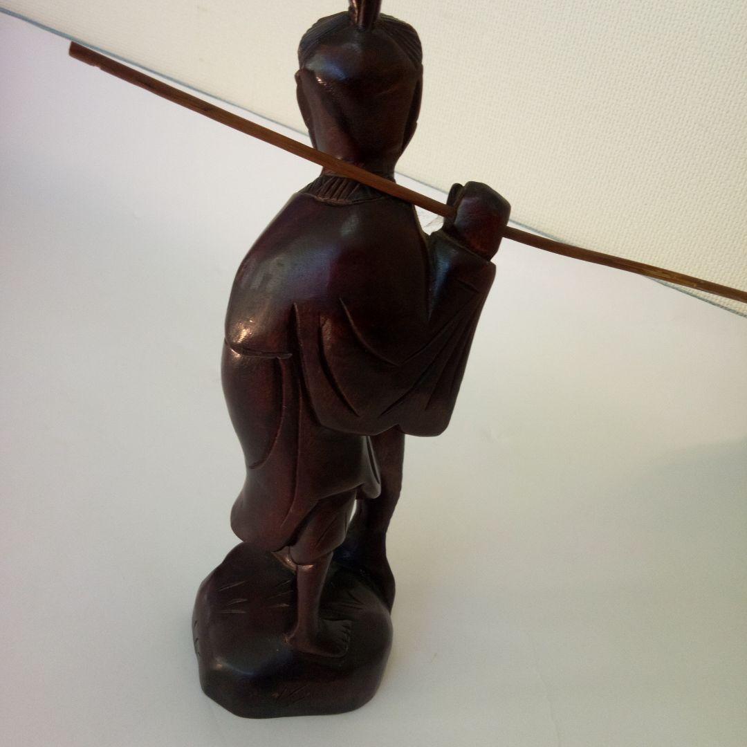 木彫りの漁　　一刀彫