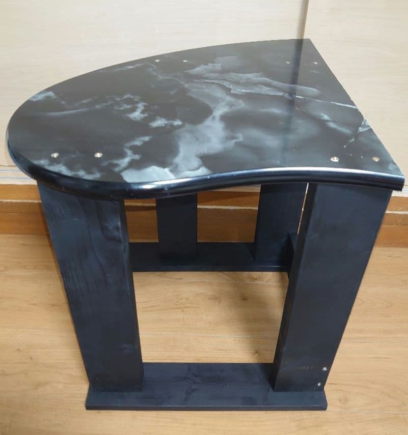 【累積219台目】パチスロを置く台・1台用シンプルスタンド★超コンパクト型④黒色