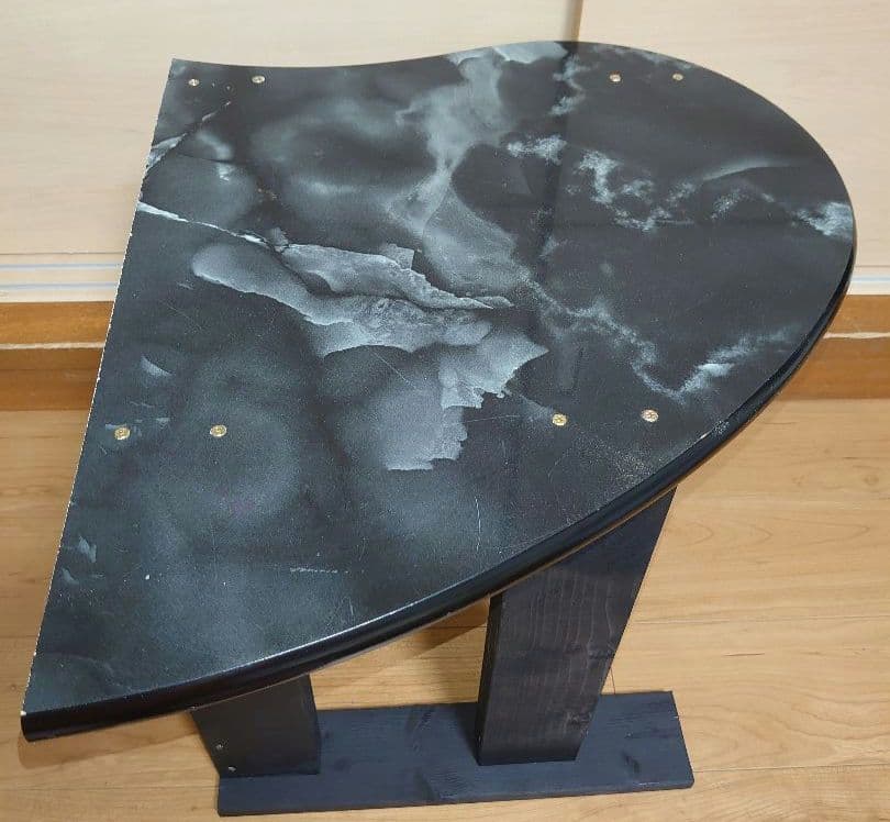 【累積219台目】パチスロを置く台・1台用シンプルスタンド★超コンパクト型④黒色