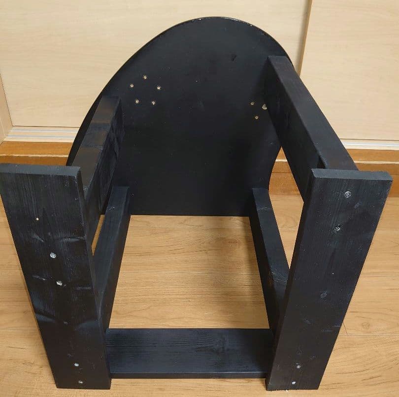 【累積219台目】パチスロを置く台・1台用シンプルスタンド★超コンパクト型④黒色