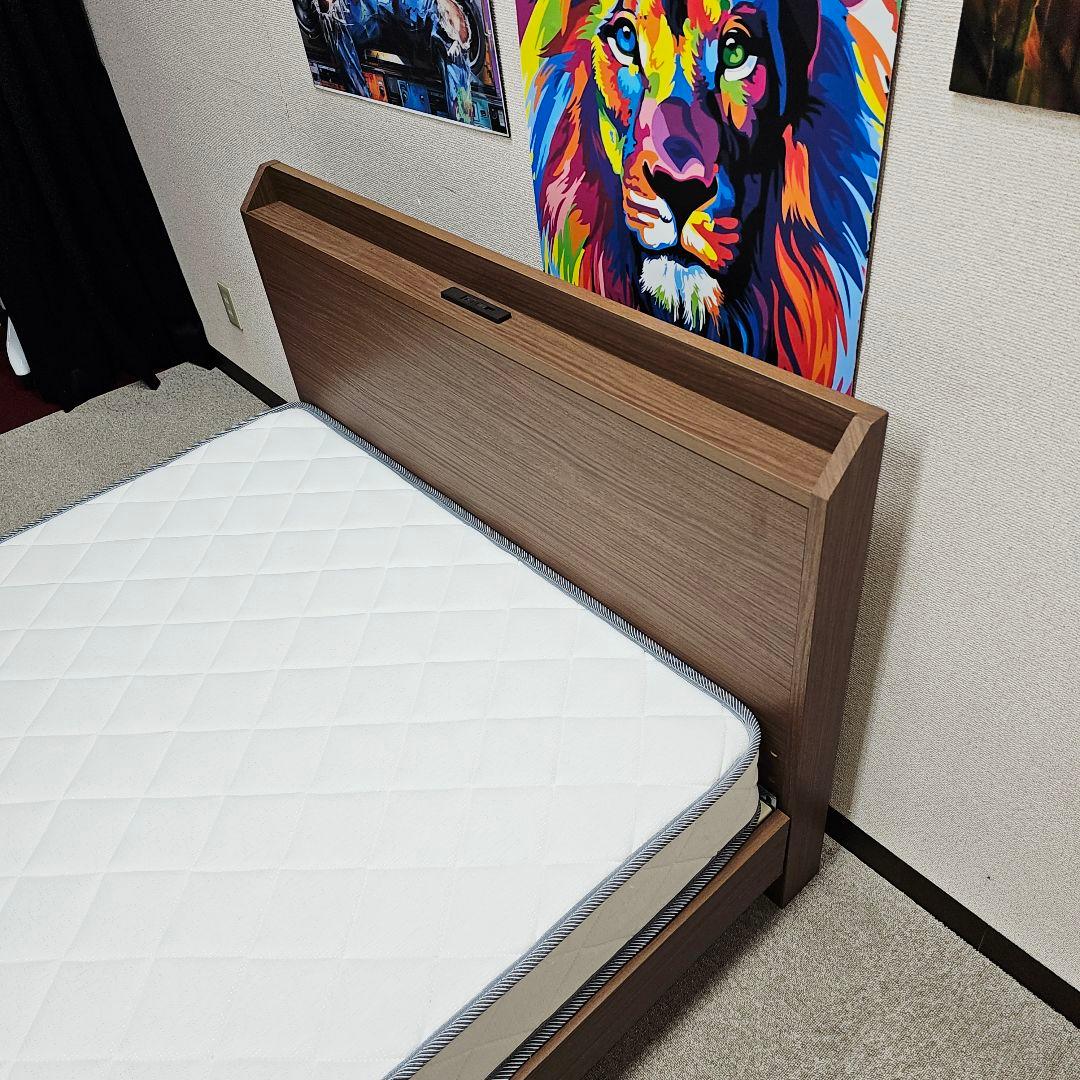 木製セミダブルベッドフレーム 収納付き東京23区全域送料無料