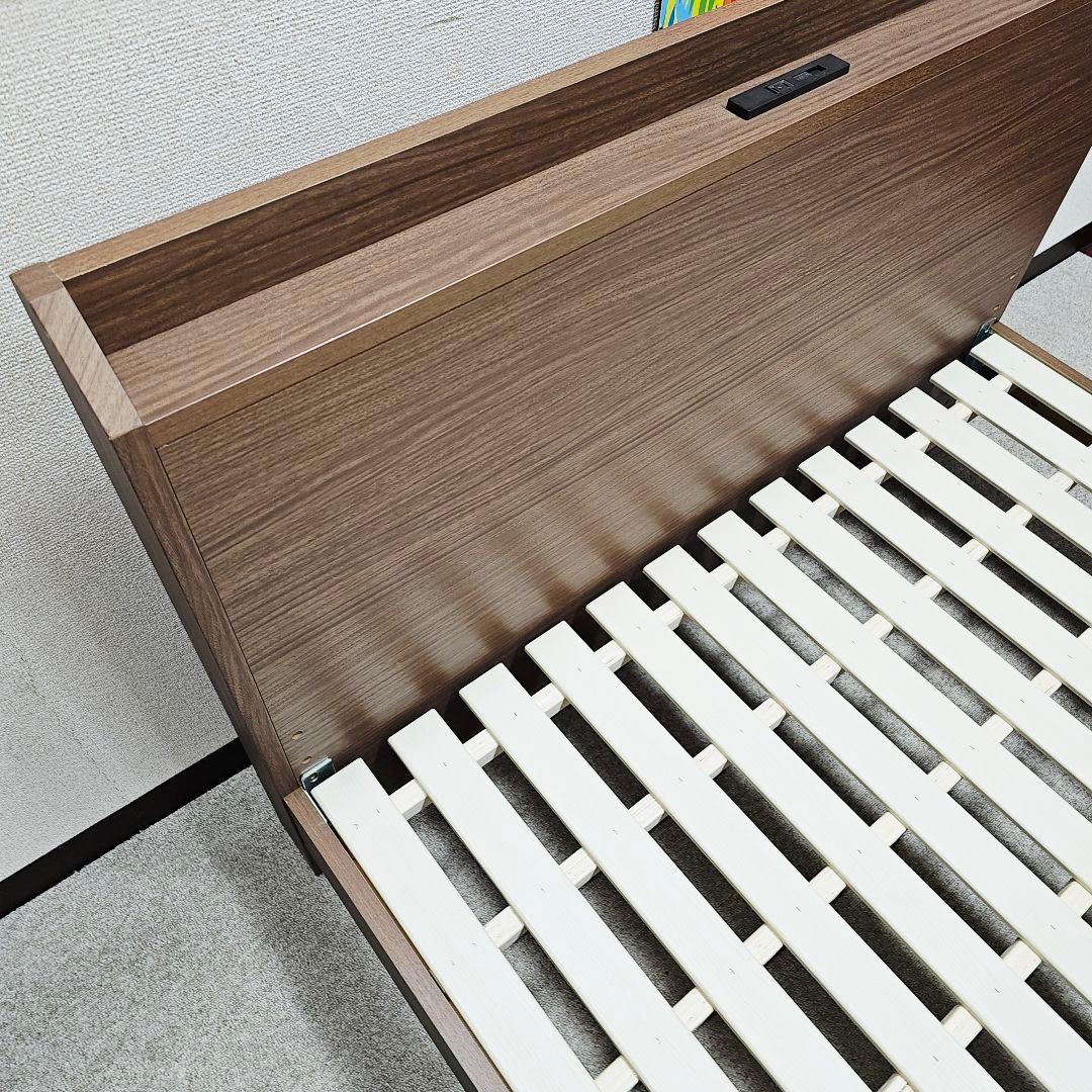 木製セミダブルベッドフレーム 収納付き東京23区全域送料無料