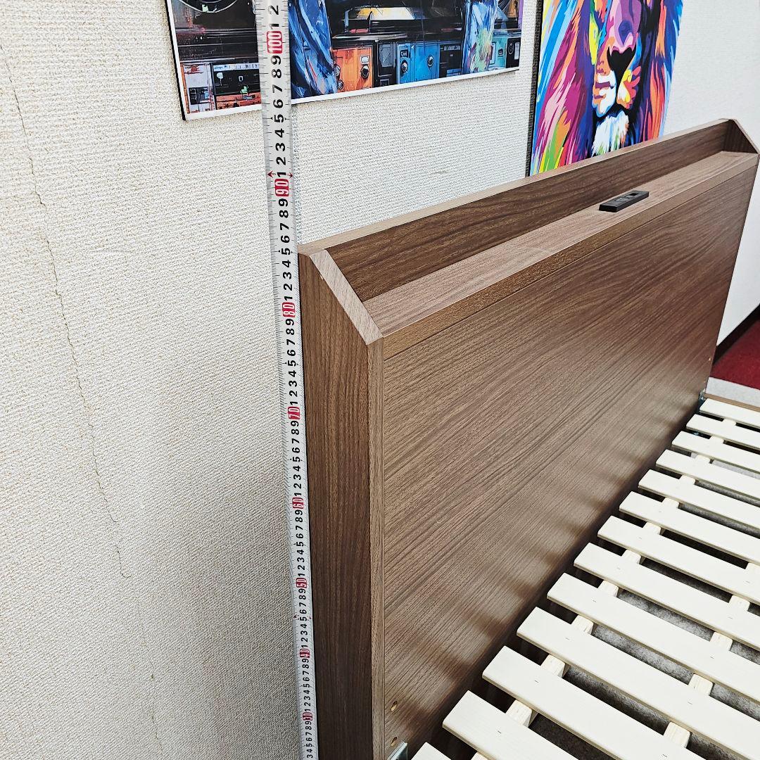 木製セミダブルベッドフレーム 収納付き東京23区全域送料無料
