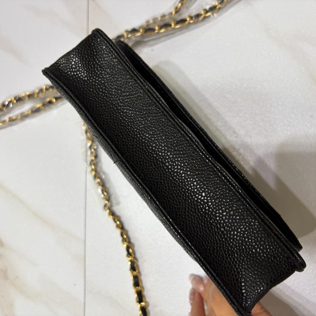 CHANEL 　シャネル　ノベルティ ショルダー バック 　ゴールド　ブラック