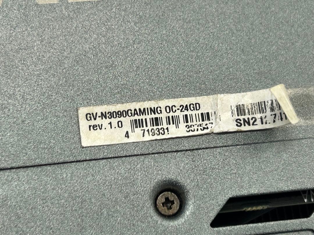 【フル整備済み】GYGABYTE RTX 3090 OC 24GB 【保証あり】