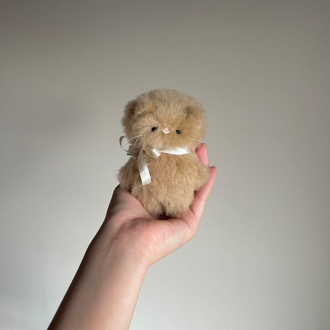 ミルクティー　ちいさなネコ　猫　ぬいぐるみ　作家　テディベア　アートドール　39