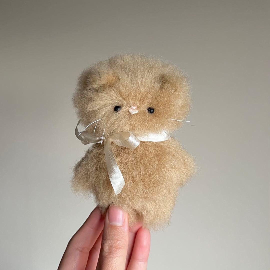 ミルクティー　ちいさなネコ　猫　ぬいぐるみ　作家　テディベア　アートドール　39