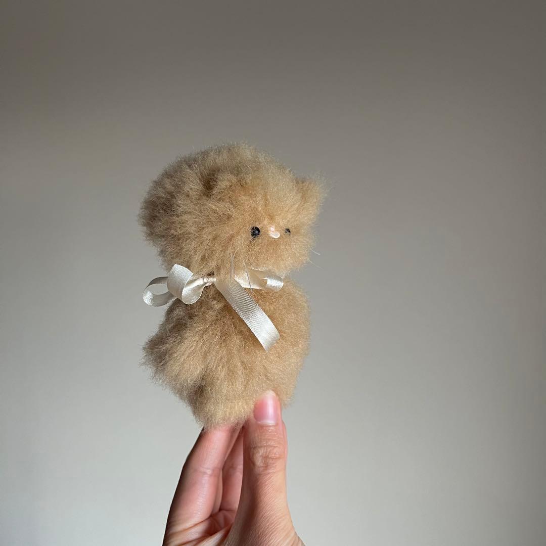 ミルクティー　ちいさなネコ　猫　ぬいぐるみ　作家　テディベア　アートドール　39