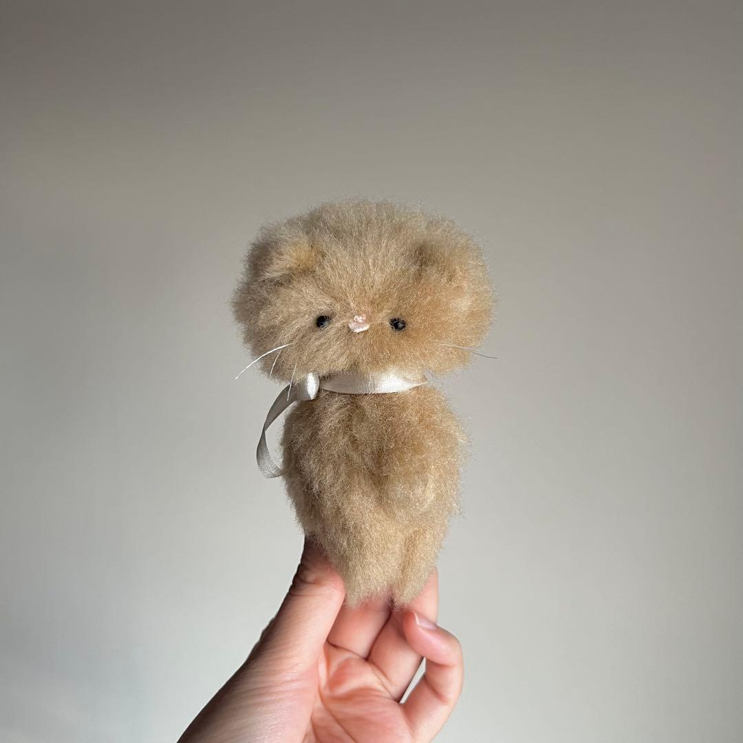 ミルクティー　ちいさなネコ　猫　ぬいぐるみ　作家　テディベア　アートドール　39