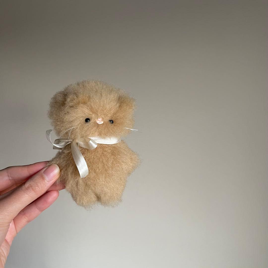 ミルクティー　ちいさなネコ　猫　ぬいぐるみ　作家　テディベア　アートドール　39