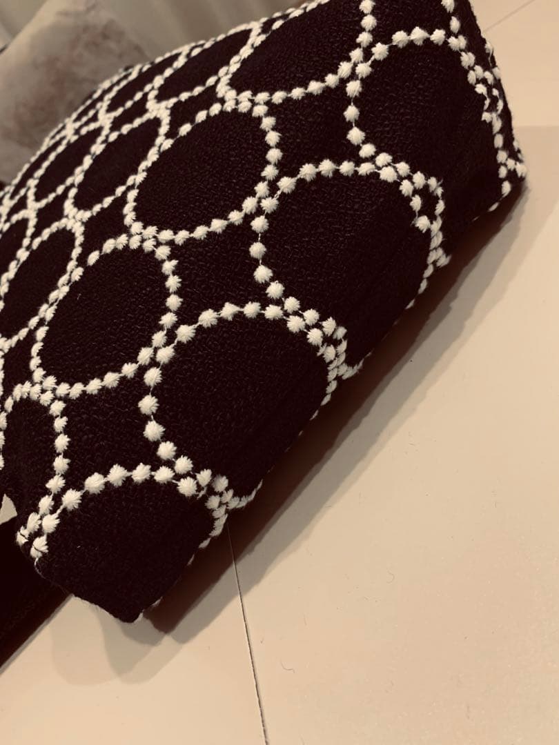 ミナペルホネン　タンバリン　ネイビー＆ホワイト　ハンドメイド　トートバッグ