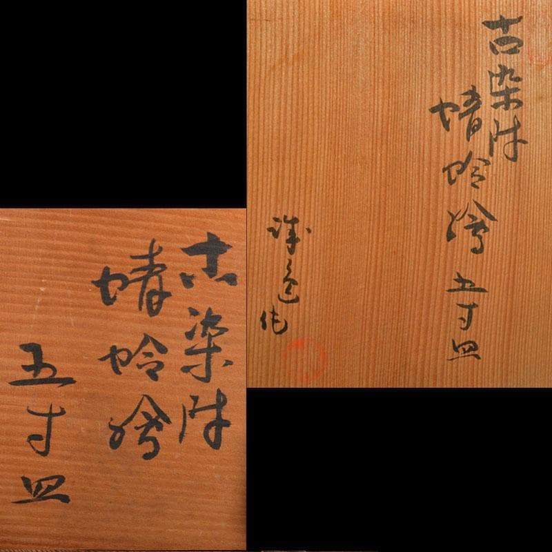 深川園　古染付写　蜻蛉文　五寸皿　十客　在銘　共箱　C　R4345