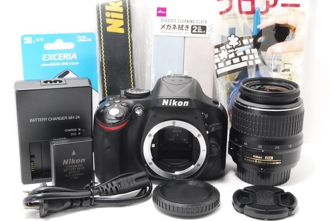 シャッター新品級 Nikon D5200 一眼レフカメラ スマホ転送