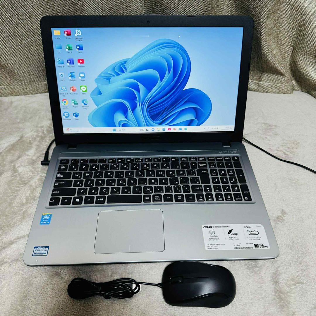 S275 ASUSノートパソコンWEBカメラSSDサクサク動くWindows11