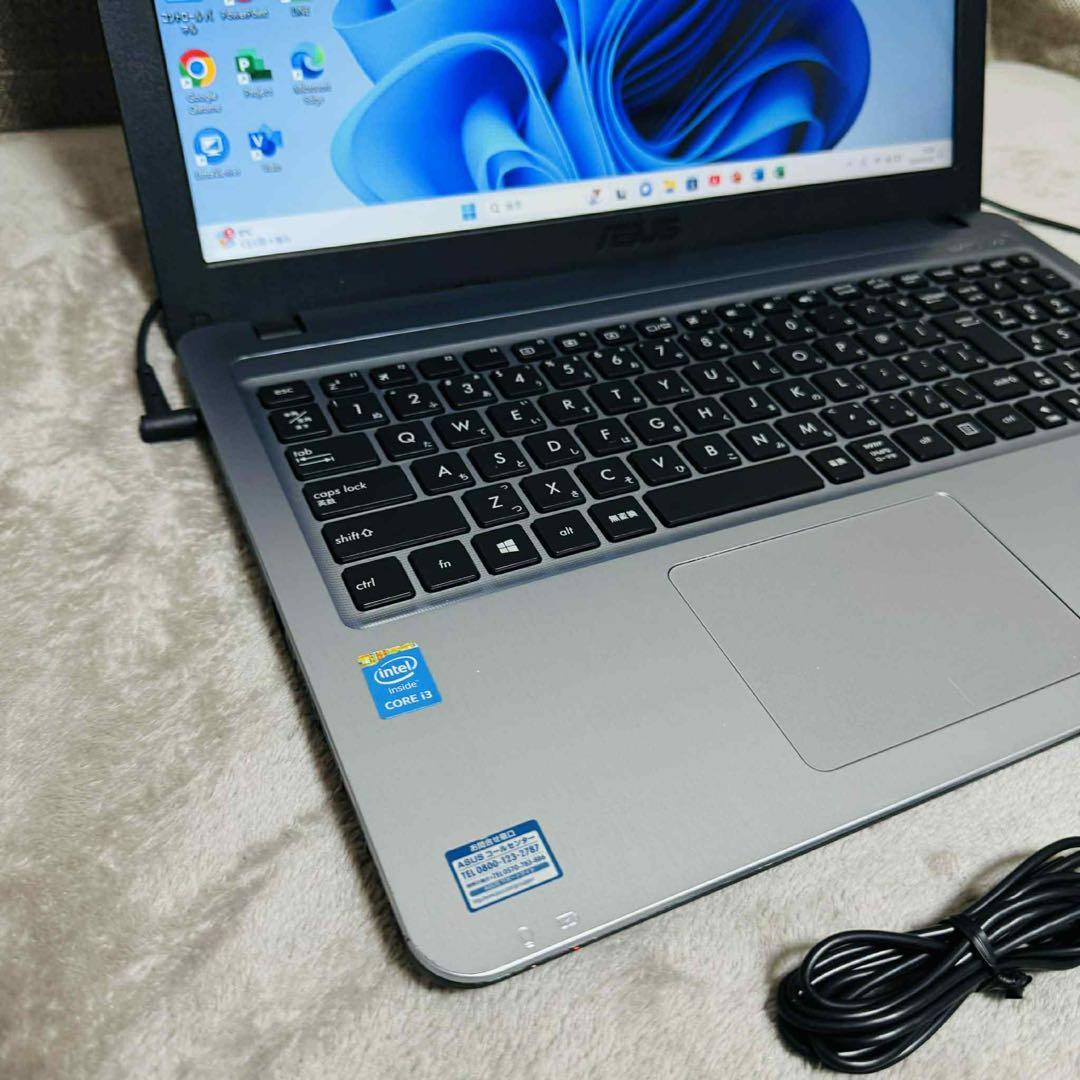 S275 ASUSノートパソコンWEBカメラSSDサクサク動くWindows11