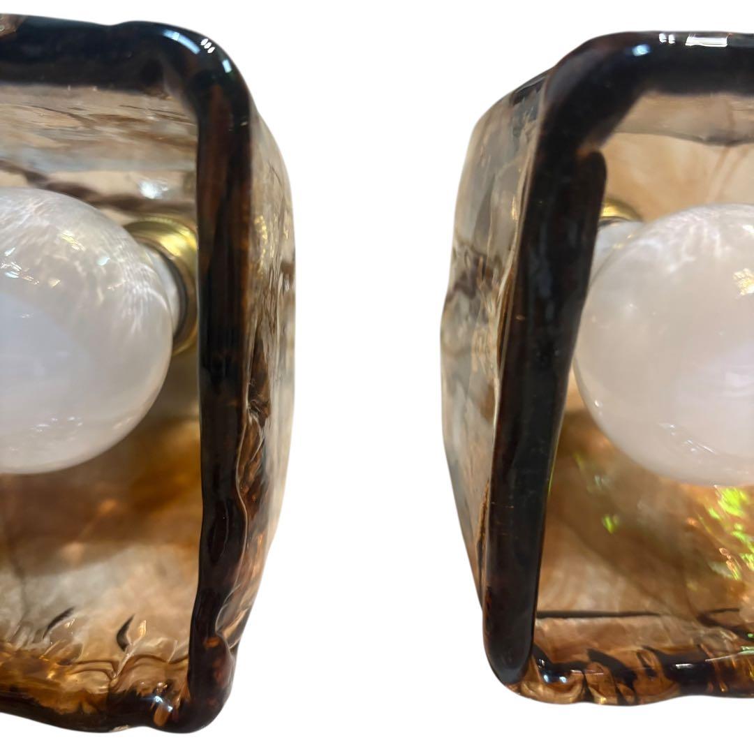 ペンダントライト　琥珀色　アンティーク　クリアガラス　LED