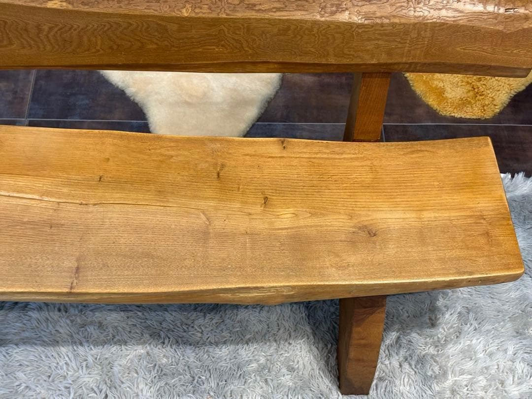 希少　無垢材　ベンチ　アンティーク　ヴィンテージ　和モダン　杉の木　モダン　YZ