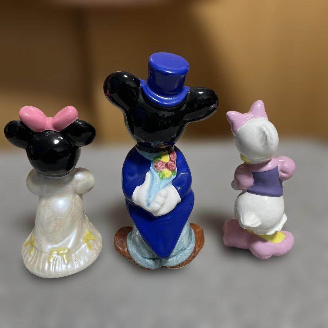 ミッキー ミニー 陶器フィギュアセット8体　【内オルゴール付きミニー1体】