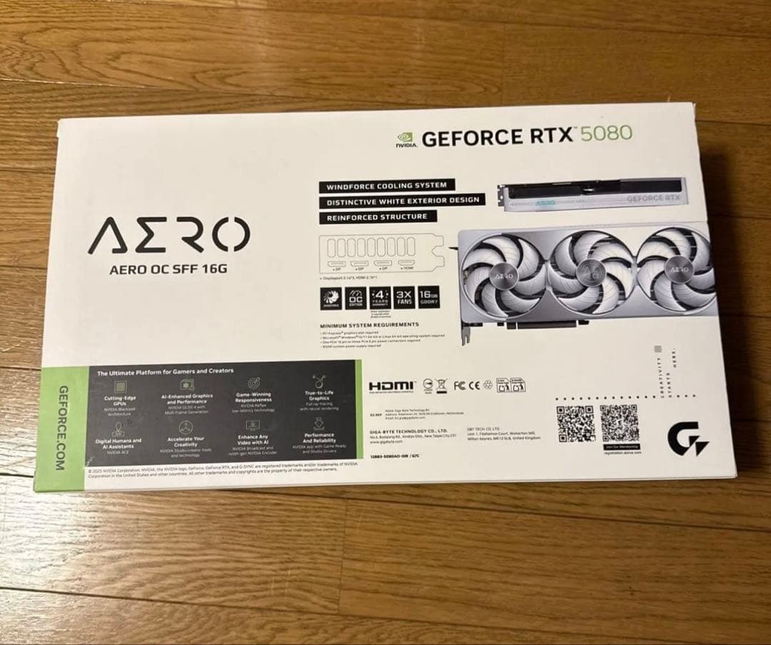 GIGABYTE NVIDIA RTX5080 搭載 GDDR7 16GB