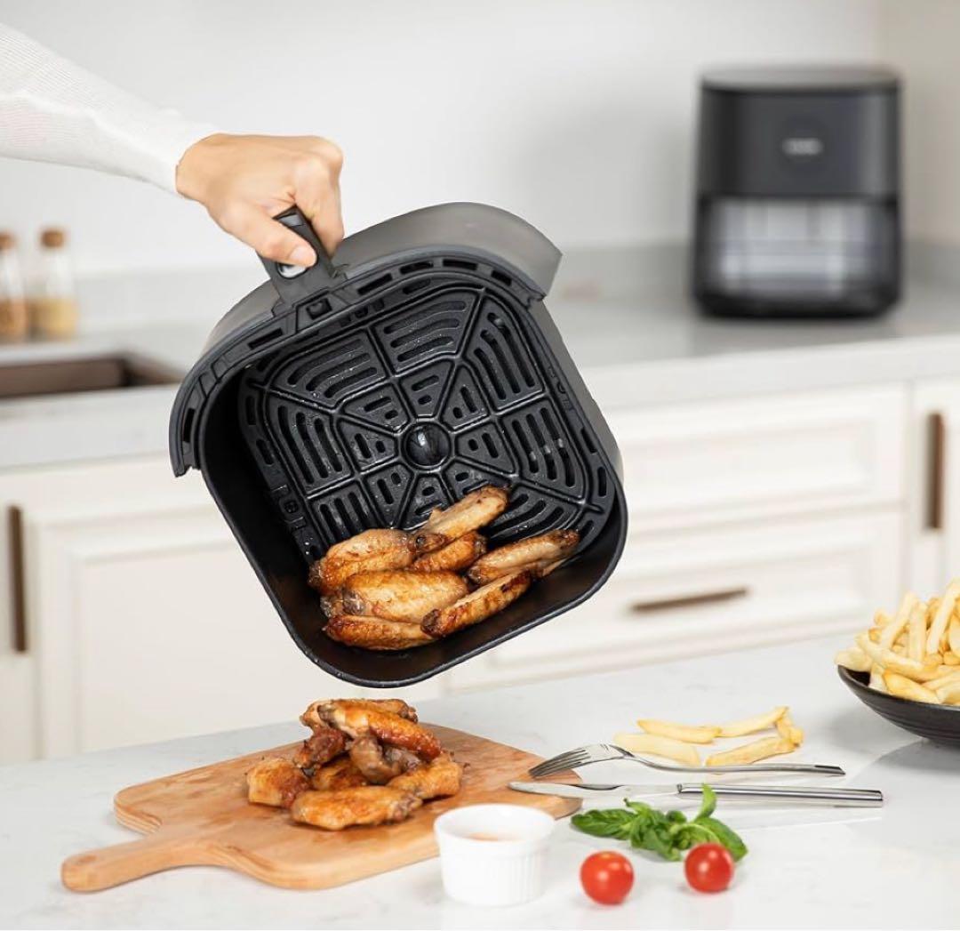 【新品未使用】 COSORI 電気フライヤー ブラック　4.7L(ブラック)
