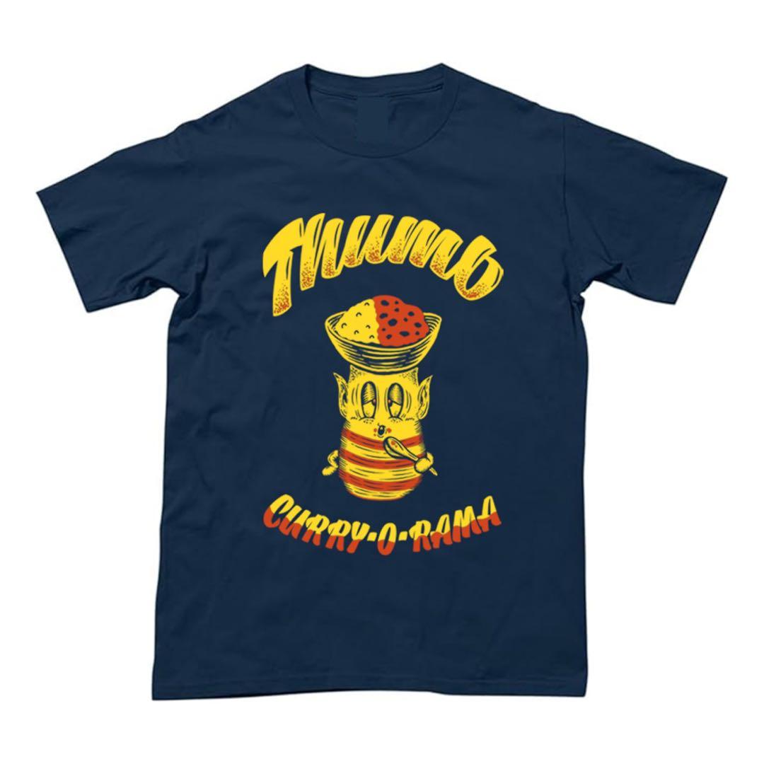 【新品】FACT Thumb CURRY O RAMA tシャツ ネイビー/L