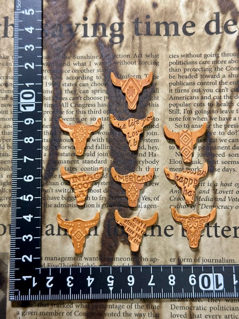 No.610 バッファロータグ 革タグ レザータグ ハンドメイド