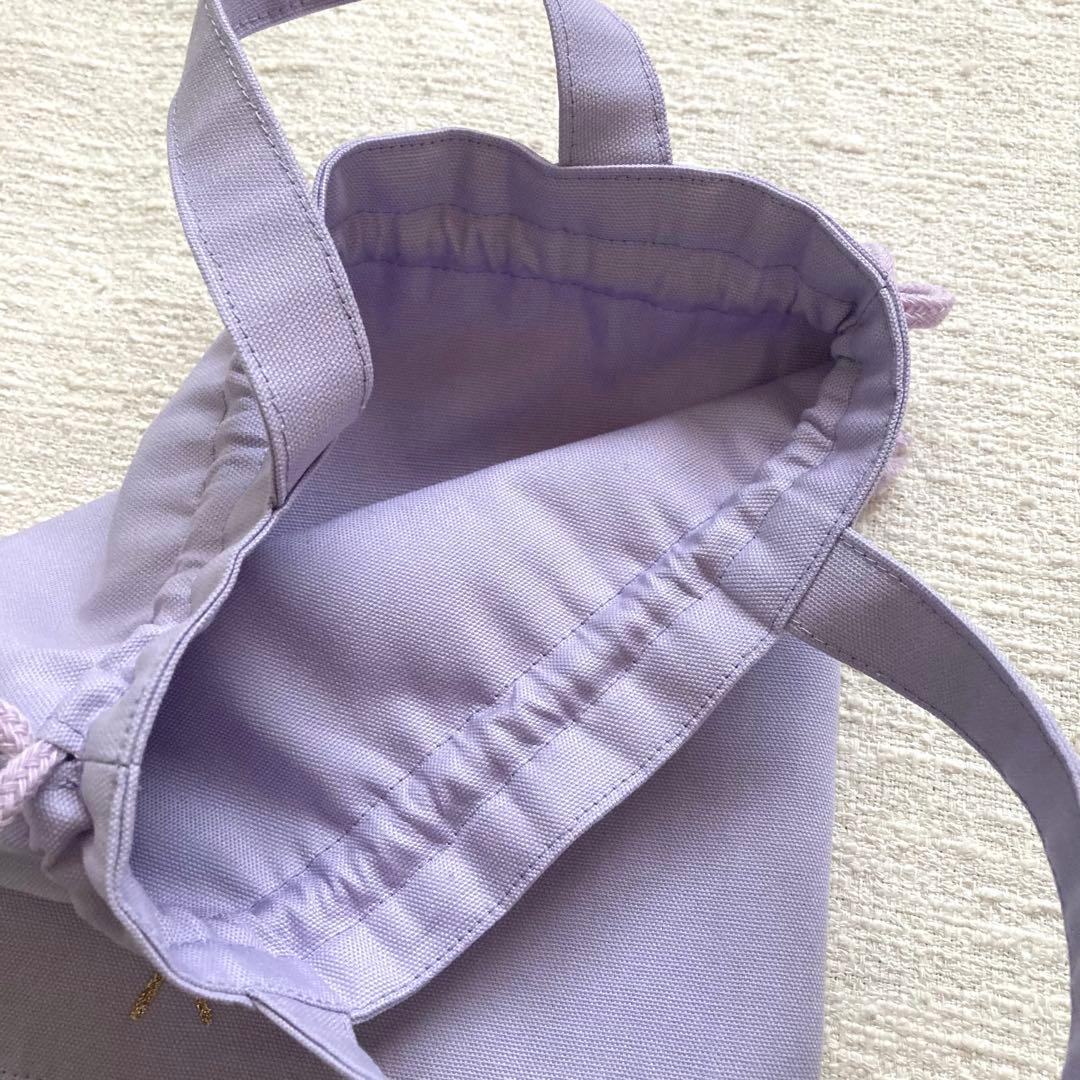 ママさん！小花柄フリルレッスンバッグ+体操服袋+上履き袋セット　ラベンダー