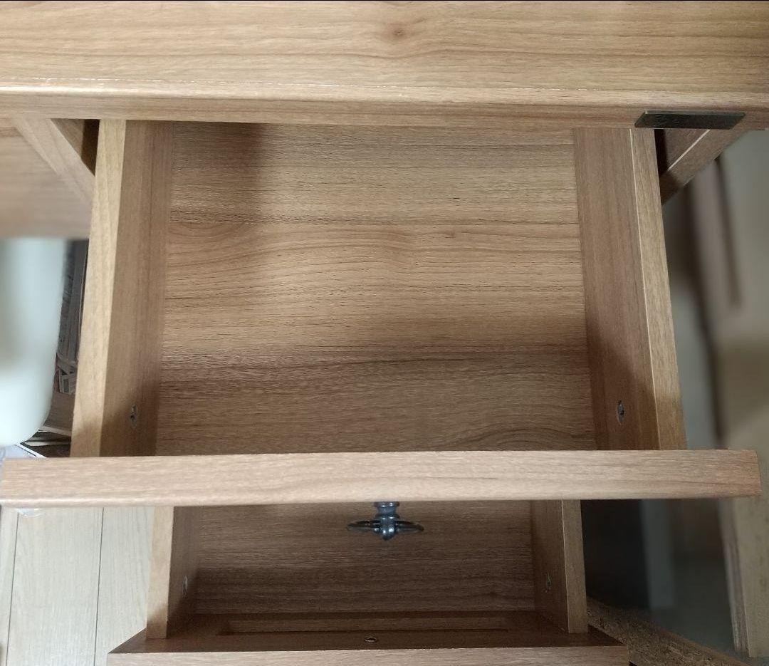 木目調ドレッサー（スツールなし）