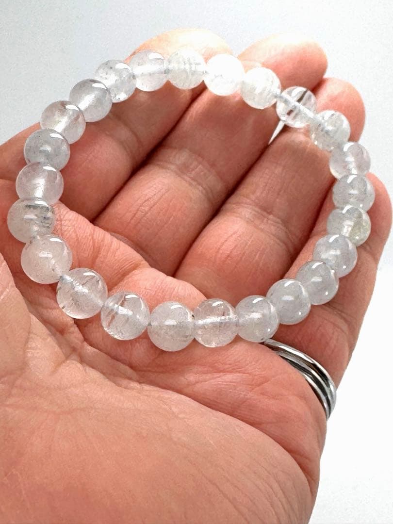 bluee feathers 〈No.27〉ブルー千層クォーツ 8mm前後