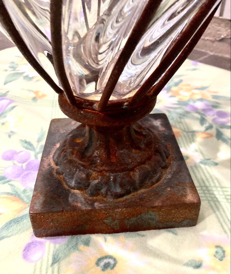 アンティーク ガラス製 アンフォラ 花瓶 フラワーベース 67cm イタリア製