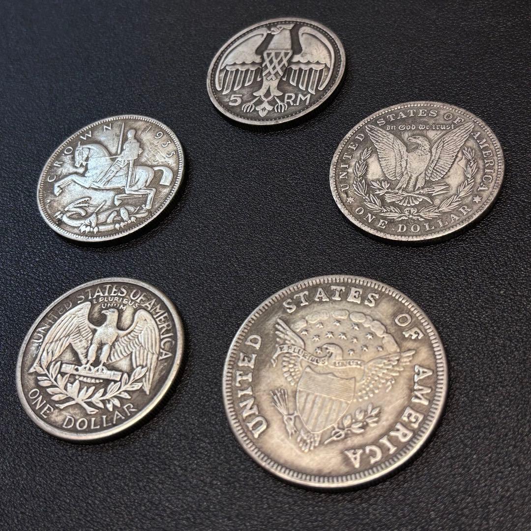 R14 LIBE RTY 古錢 銀貨　硬貨　5枚セット