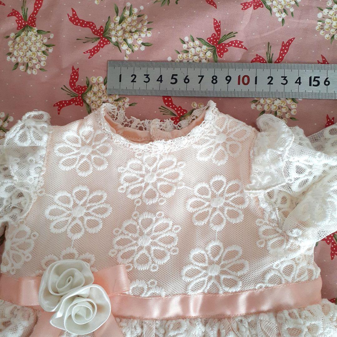 新作　65㎝前後のビスクドールのお嬢様用 ドレスとボネット　未使用品