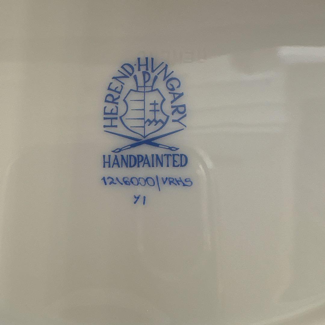 新品　未開封　未使用　保管品　ヘレンド　ウイーンのバラ　楕円形　プレート