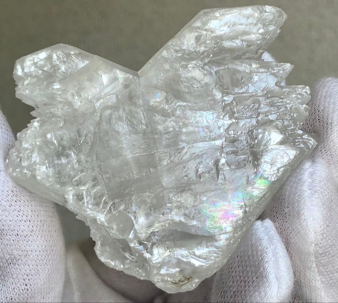 フィッシュテール　セレナイト　天然石　原石　クリスタル　アイリスクォーツ　虹