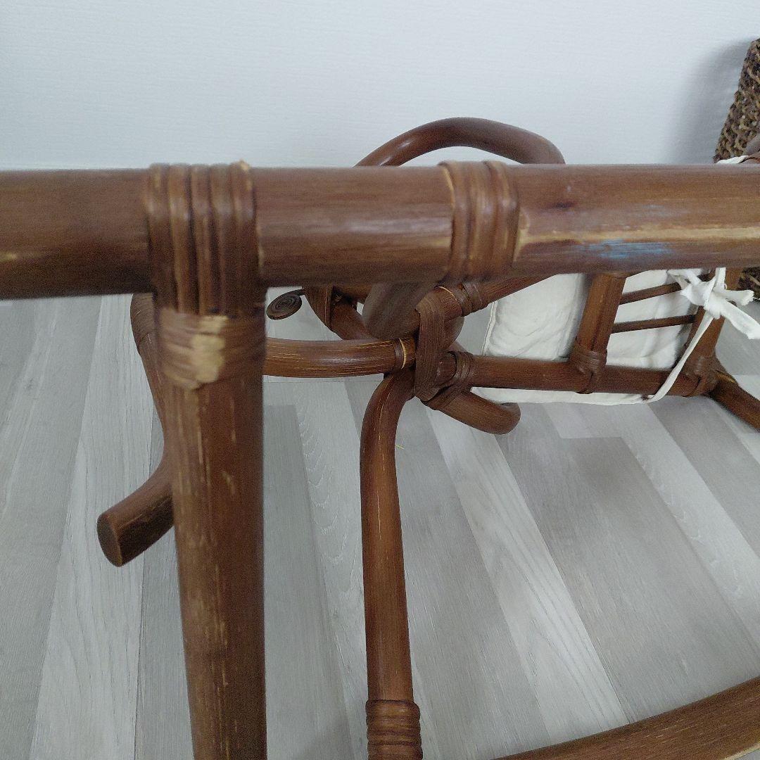 アラログ　ラタン　ゾウ　アニマルロッキングチェア　乗用玩具