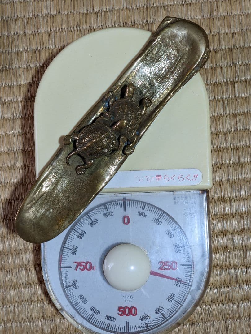 ♦高岡銅器 須賀月真作 蝋型鋳造 亀文鎮 文房四宝コレクション骨董品アンティーク