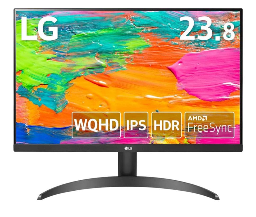 LG フレームレス モニター 24QP500-B 23.8インチ/WQHD