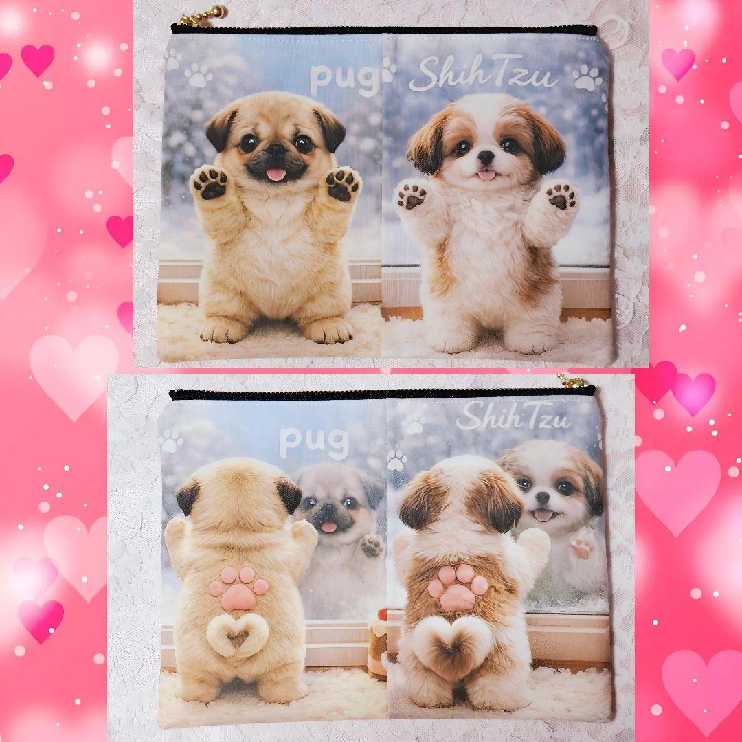 コスメ大好き様♥️リクエストオーダーページ②フラットポーチ　Wパネル両面ポーチ