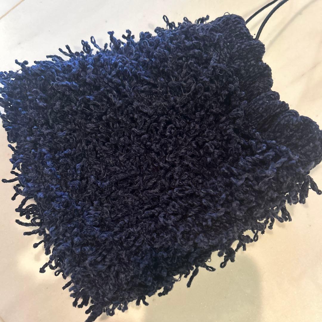 y様　NKNIT mop drawstring bag NAVY