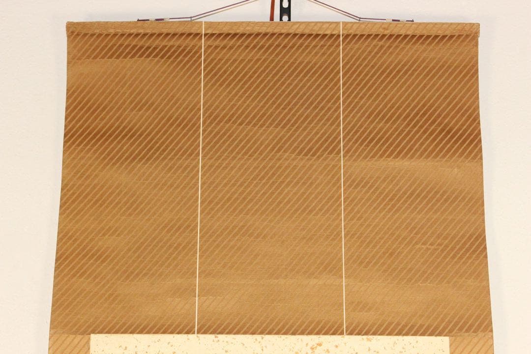 No5890 掛軸　在銘　沈南蘋(沈銓)　松、鶴図　絹本　紙箱　日本画　送料無料