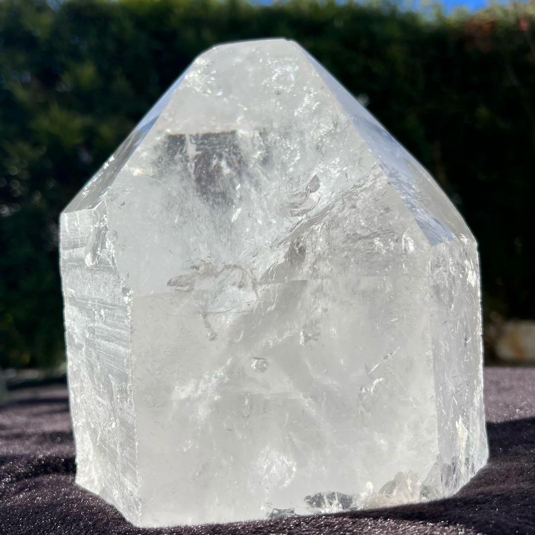 ✳️超破格‼️大迫力水晶ポイント✨ハイクオリティ✨虹入り 水晶 六角柱 原石 天然石