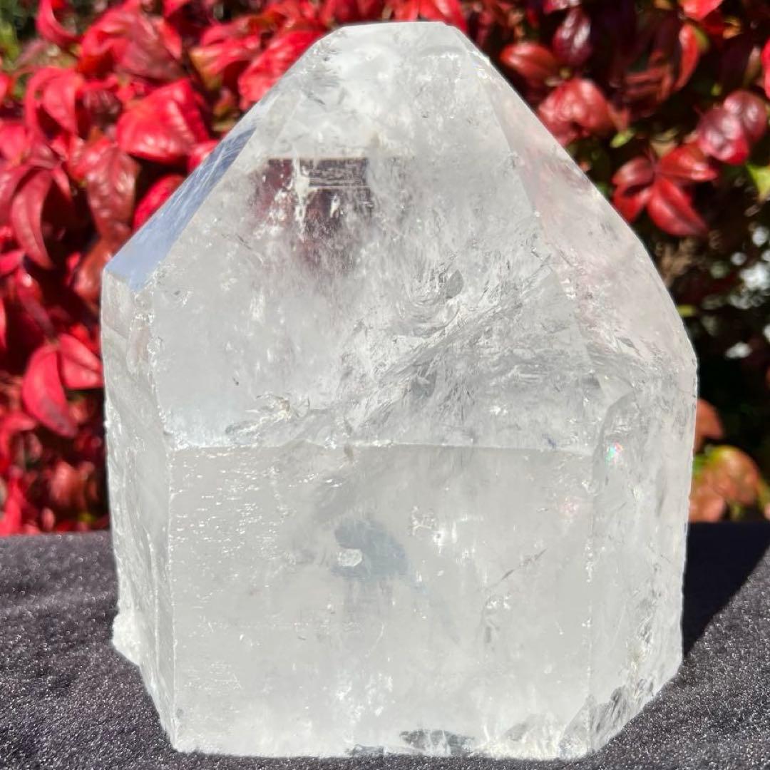 ✳️超破格‼️大迫力水晶ポイント✨ハイクオリティ✨虹入り 水晶 六角柱 原石 天然石