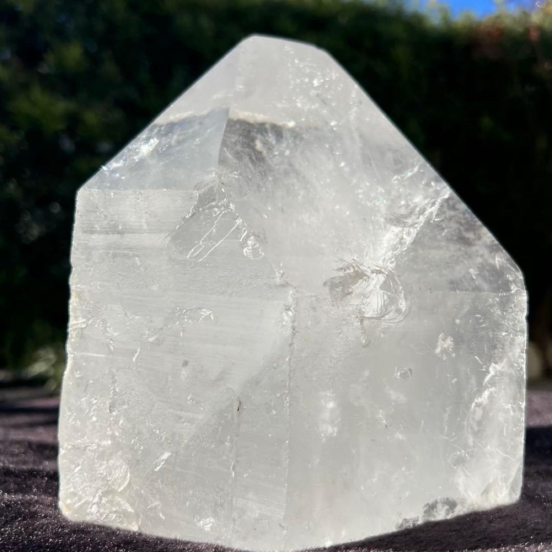✳️超破格‼️大迫力水晶ポイント✨ハイクオリティ✨虹入り 水晶 六角柱 原石 天然石