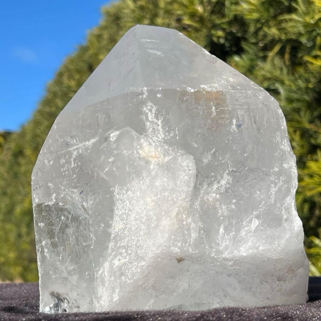✳️超破格‼️大迫力水晶ポイント✨ハイクオリティ✨虹入り 水晶 六角柱 原石 天然石