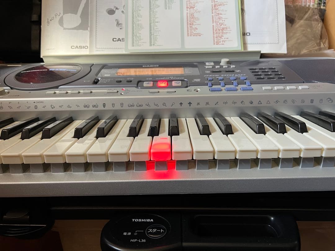 【動作良好 スタンド取説 付】カシオ 電子ピアノ LK-88CD