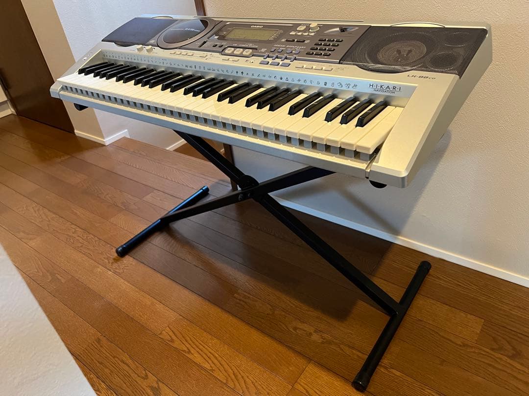 【動作良好 スタンド取説 付】カシオ 電子ピアノ LK-88CD