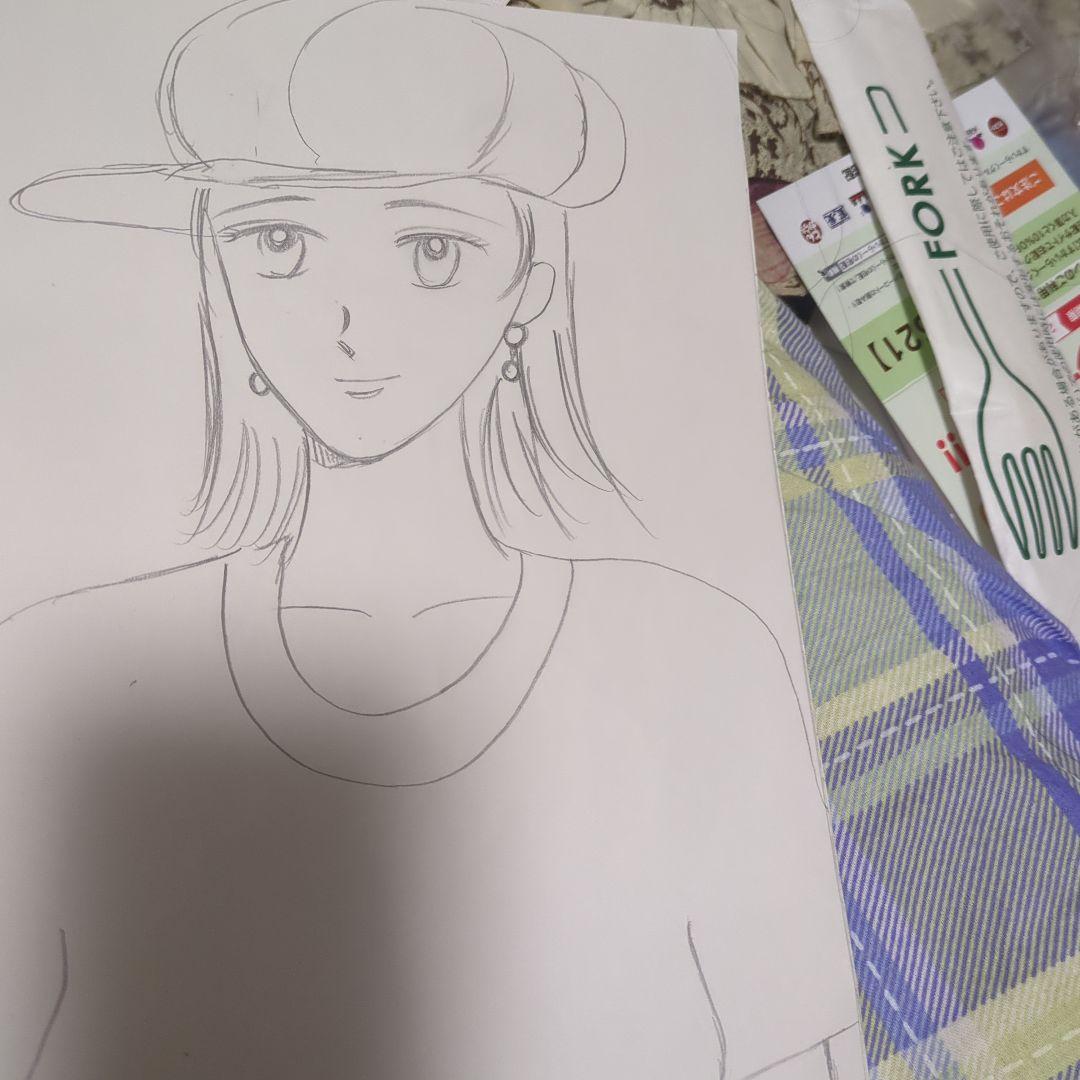 アニメ風キャップ女子イラスト