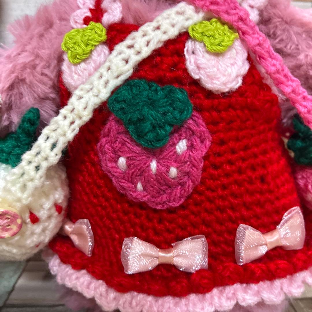 みっちょわん　ウサギさんあみぐるみ