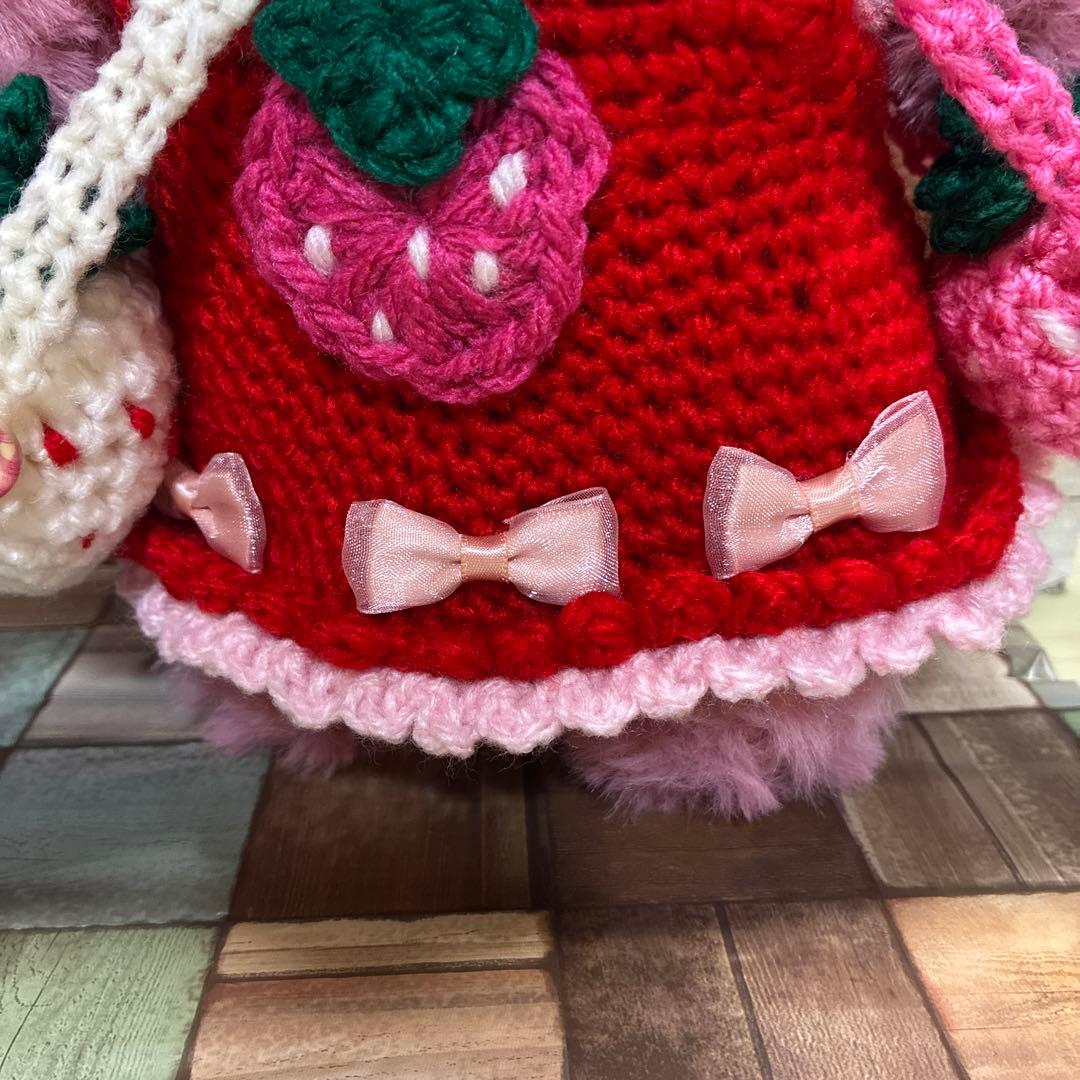 みっちょわん　ウサギさんあみぐるみ